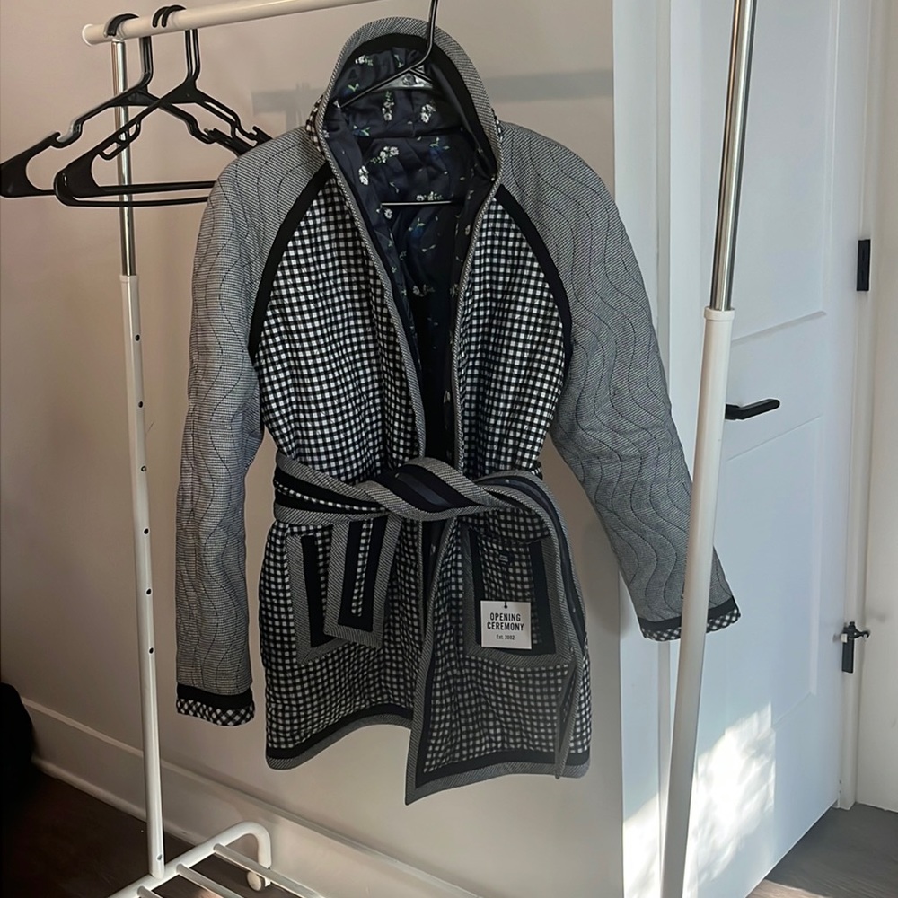 NWT opening ceremony reversible quilted jacket
